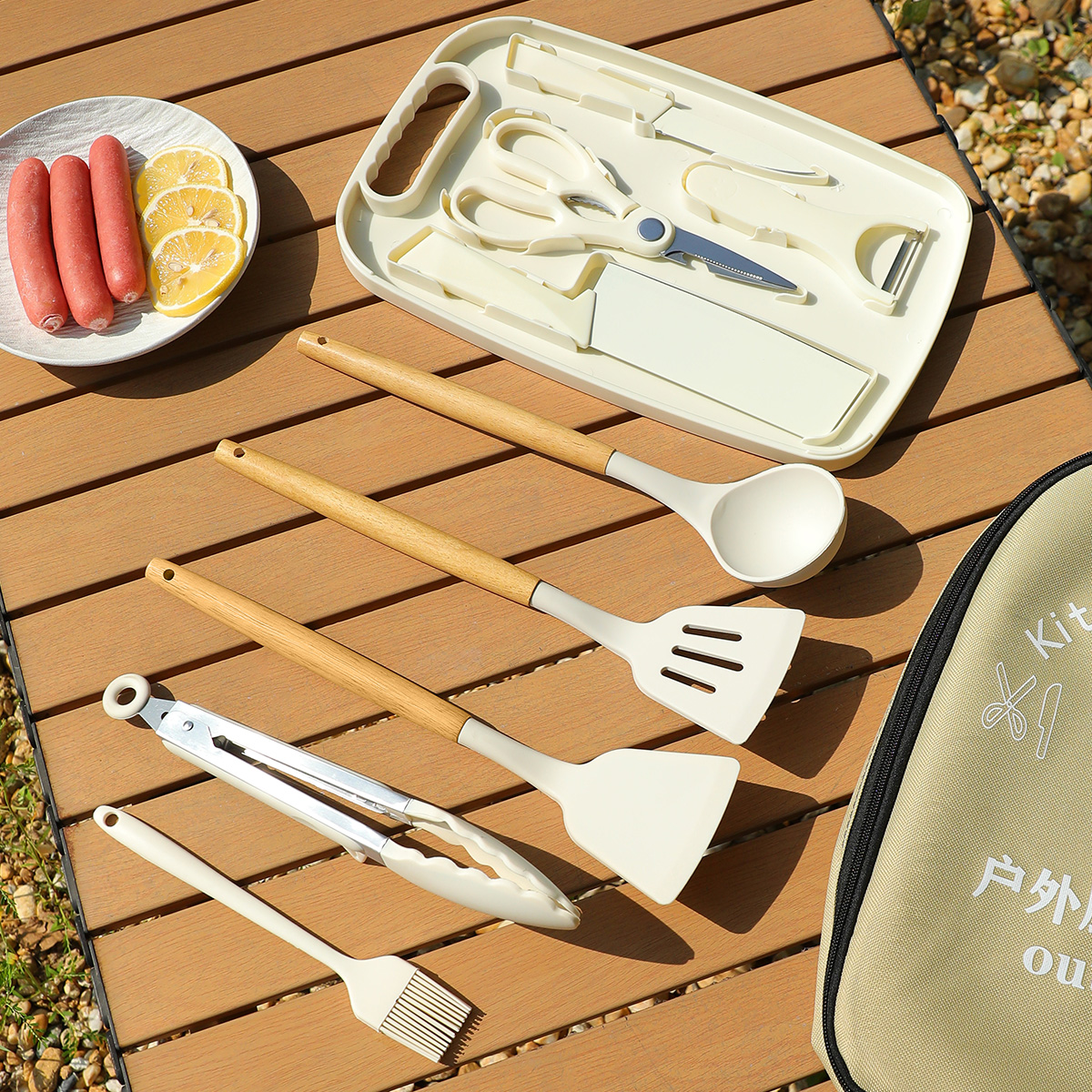 Portable Outdoor Picnic Set Kn - Camping Cooking Cutlery Set 评论和价格