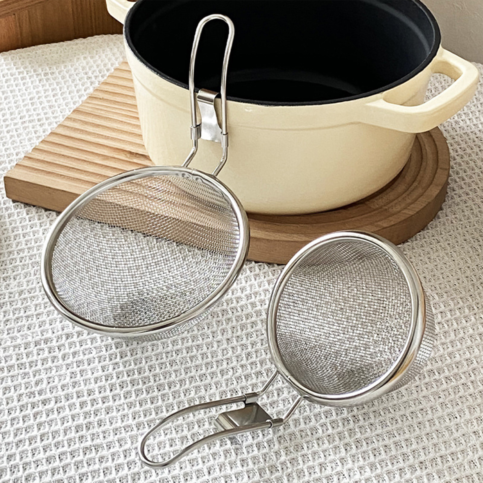 Fine Wire Mesh Food Strainer K - Camping Cooking Noodles 评论和价格