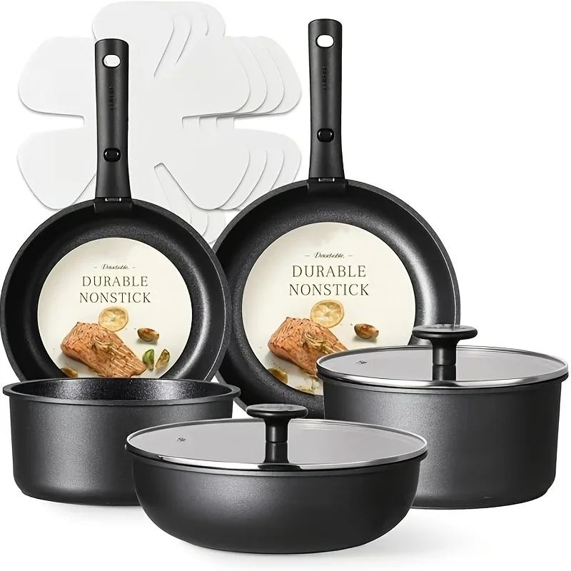 12pcs -in- Non-Stick Cookware  - Camping Cooking Set Detachable Handle 评论和价格