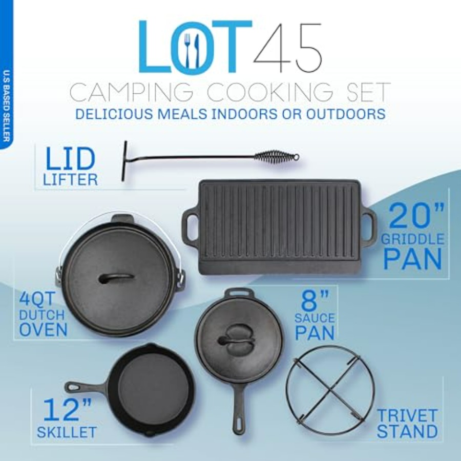Pre-Seasoned Dutch Oven Campin - Camp Dutch Oven Cast 评论和价格