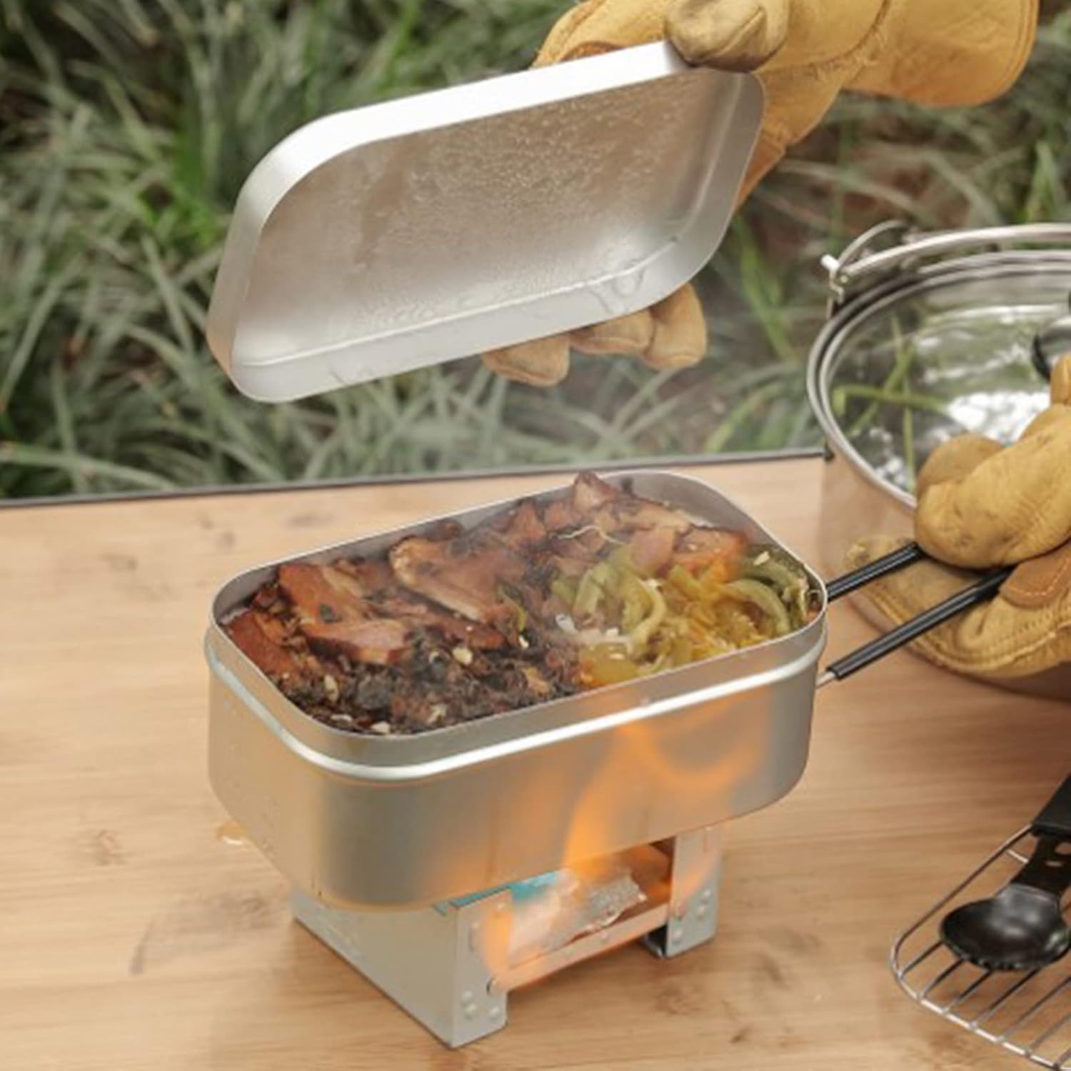 Foldable Bento Box Handle, Lun - Camping Outdoor Cooking Set 评论和价格