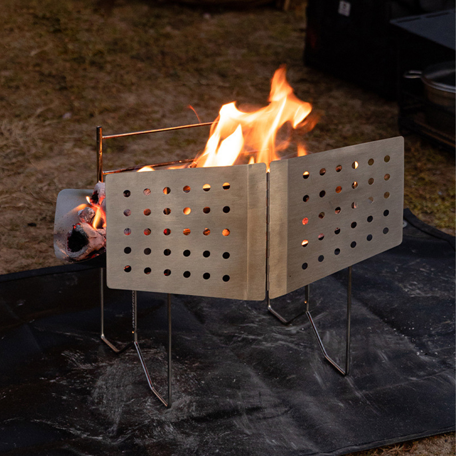 /Stainless /Steel /Foldable Bo - Camping Cooking Fire Pit 评论和价格
